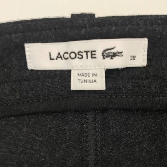 Lacoste Womens Gray Knit Slim Straight Pants 38 - Picture 6 of 7